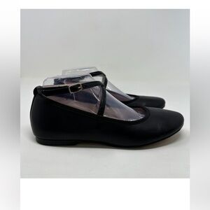 Bertuchi Leather Mary Jane Ballerina Shoes Flats Sz 38  Criss cross 7.5